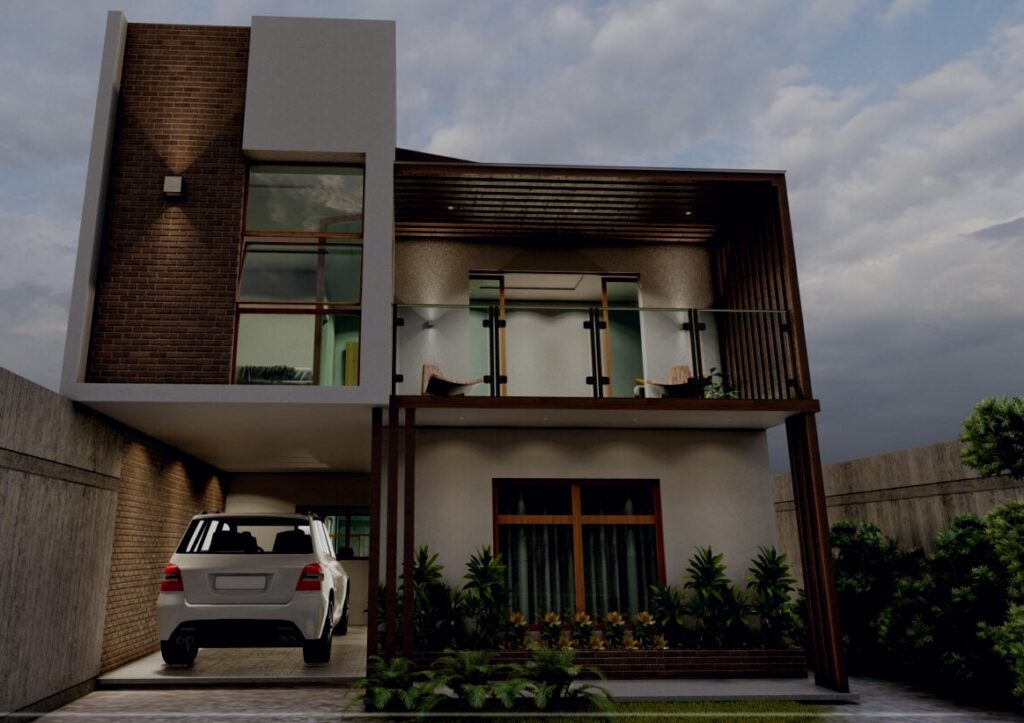 Μεγαλοπρεπές σχέδιο διώροφης κατοικίας 120τμ