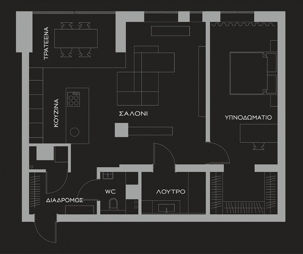 Μονώροφη κατοικία 80 τετραγωνικών μέτρων