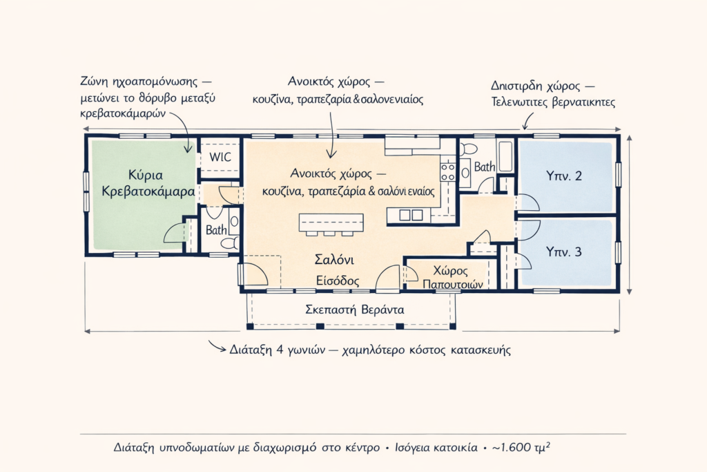 Σχεδια σπιτιων κατοψη σπιτιου με 3 υπνοδωματια