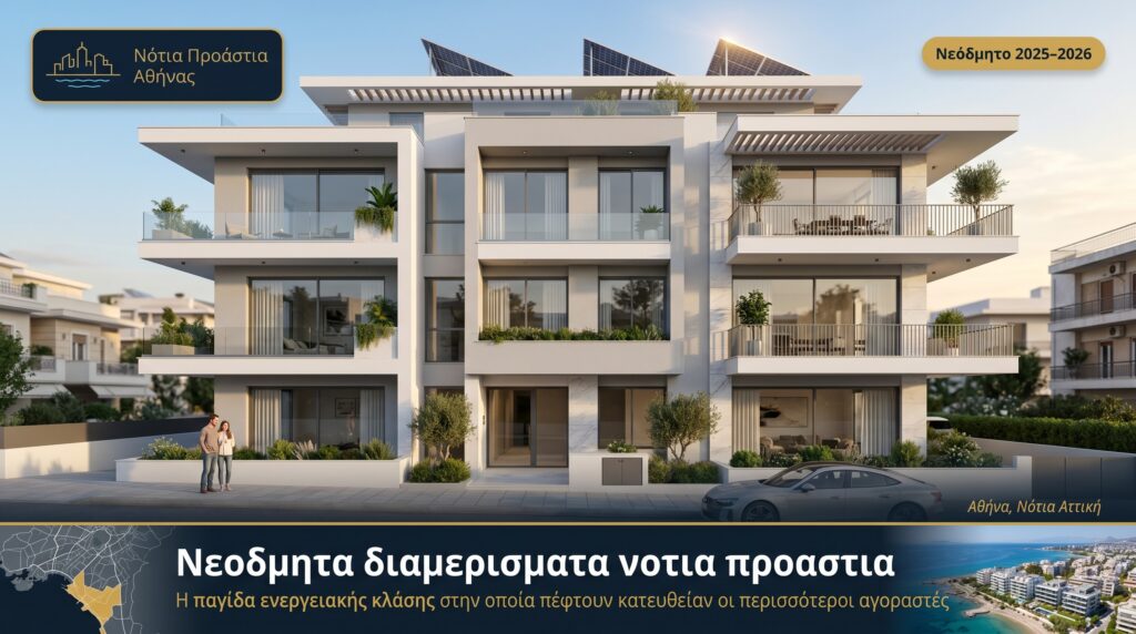 Νεοδμητα διαμερισματα νοτια προαστια