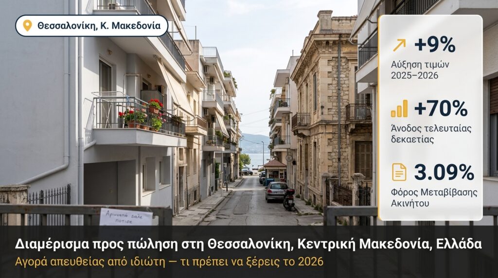πωλειται διαμερισμα θεσσαλονικη ιδιωτησ