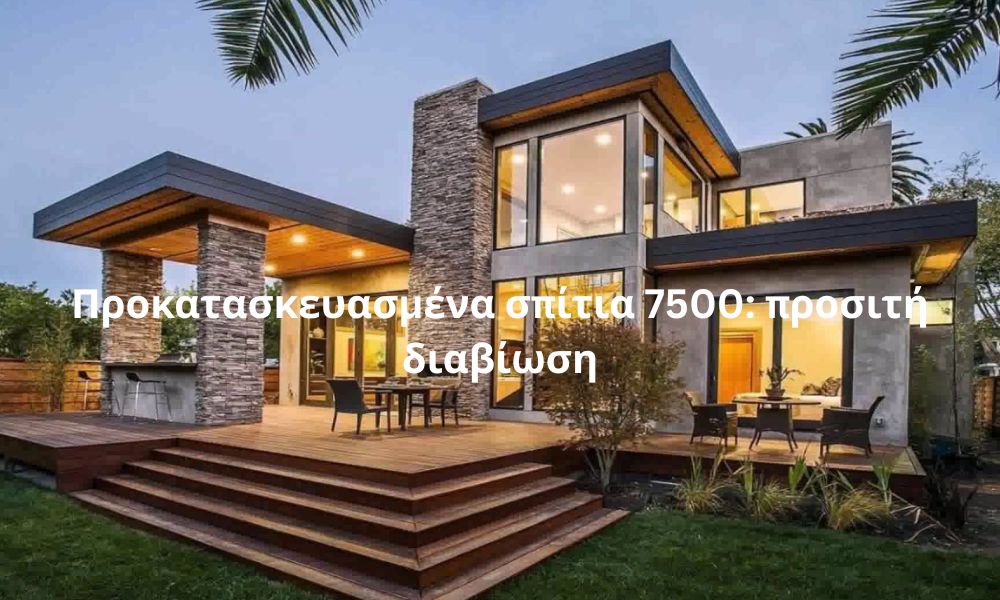 Προκατασκευασμένα σπίτια 7500: προσιτή διαβίωση