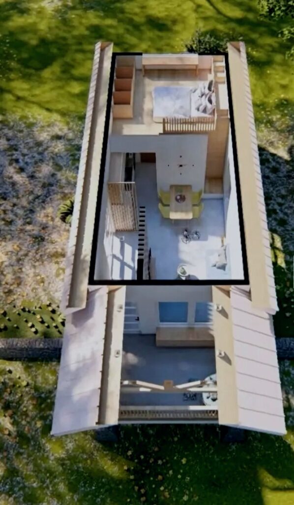 Σχέδιο αγροικίας 50τμ με σοφίτα