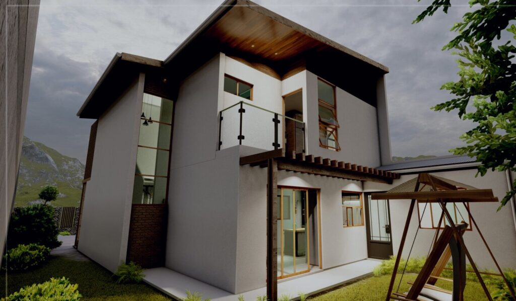 Μεγαλοπρεπές σχέδιο διώροφης κατοικίας 120τμ