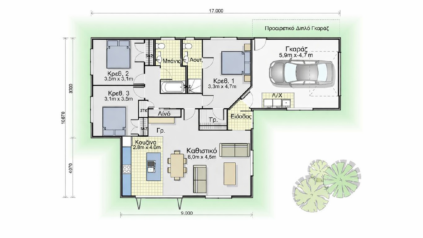 Αρχιτεκτονικα σχεδια σπιτιων 140τμ