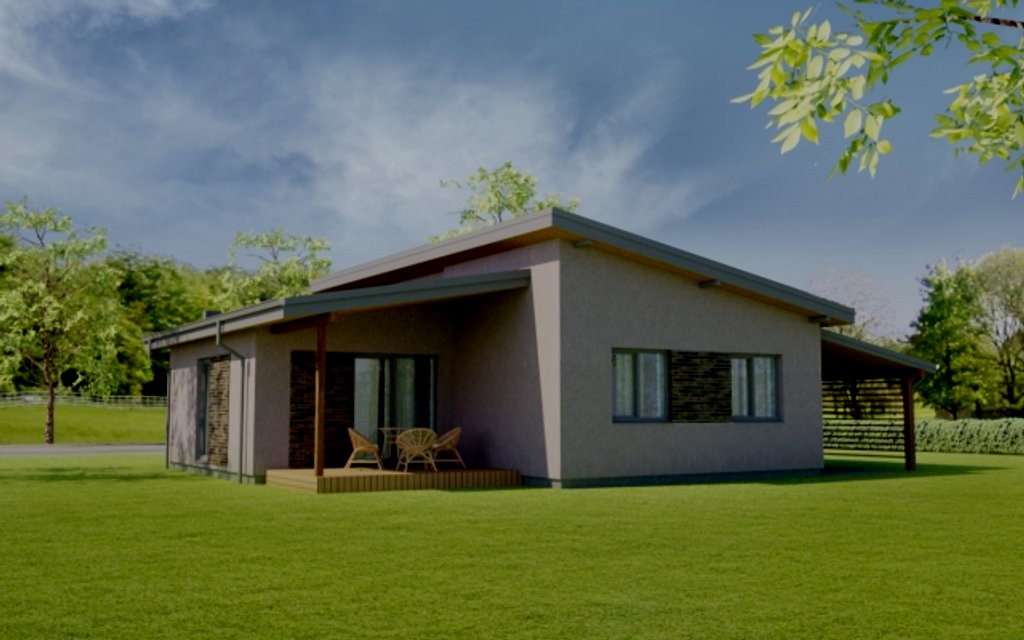 Σύγχρονο σχέδιο κατοικίας με 3 υπνοδωμάτια