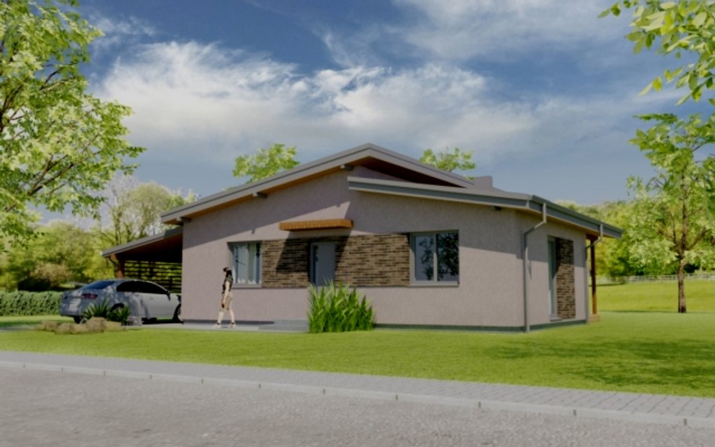 Σύγχρονο σχέδιο κατοικίας με 3 υπνοδωμάτια